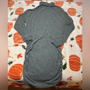 Green Ribbed Knit Dress